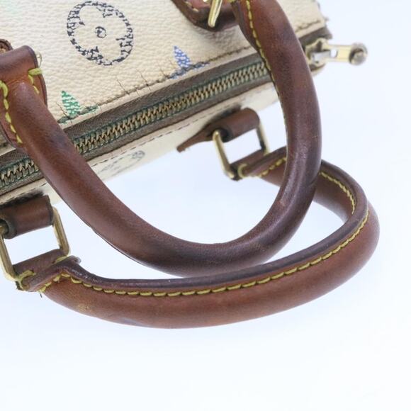 LOUIS VUITTON Monogram Multicolor Mini Speedy Hand Bag White M92645 - Picture 9 of 16